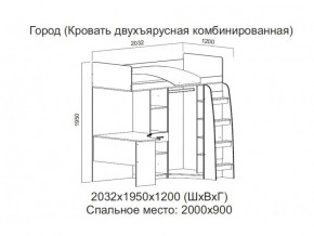 Кровать двухъярусная комбинированная в Верещагино - vereshchagino.магазин96.com | фото